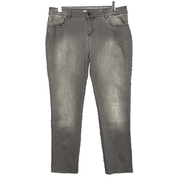 Gerard Darel‎ Jeans Womens Eu 44 US 34 12 Grey Light Wash Denim Cotton Stretch - Picture 1 of 16
